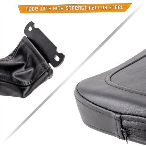 Kinglemc Adjustable Driver Rider Touring Backrest for Honda Shadow AERO VT750 2004-2016;Shadow ACE 750 1997-2003 (Black-Nod-Studded)