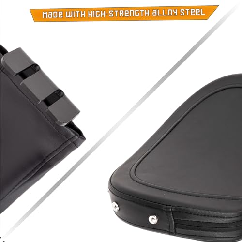 Kinglemc Adjustable Driver Rider Touring Backrest for VL1500 VL800 C50 C90 Suzuki Boulevard (Black-Studded)
