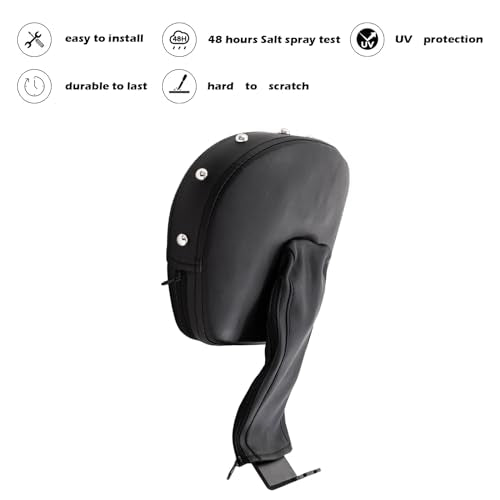 Kinglemc Adjustable Driver Rider Touring Backrest for VL1500 VL800 C50 C90 Suzuki Boulevard (Black-Studded)