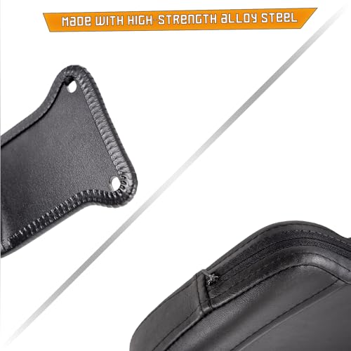 Kinglemc Adjustable Foldable Driver Backrest for Honda Shadow ACE 1100 VT 1100 1995-01; Honda VTX 1300 R 1300R 2004-20; Honda VTX 1800 N 1800N 2005-20 (Black,Non-Studded)