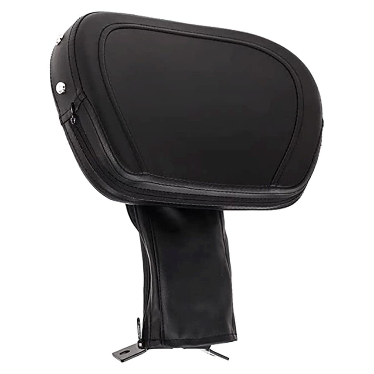 Kinglemc Adjustable Driver Rider Touring Backrest for Harley Fatboy Heritage Softail Classic FLSTC 07-2020 (Black-Studded)