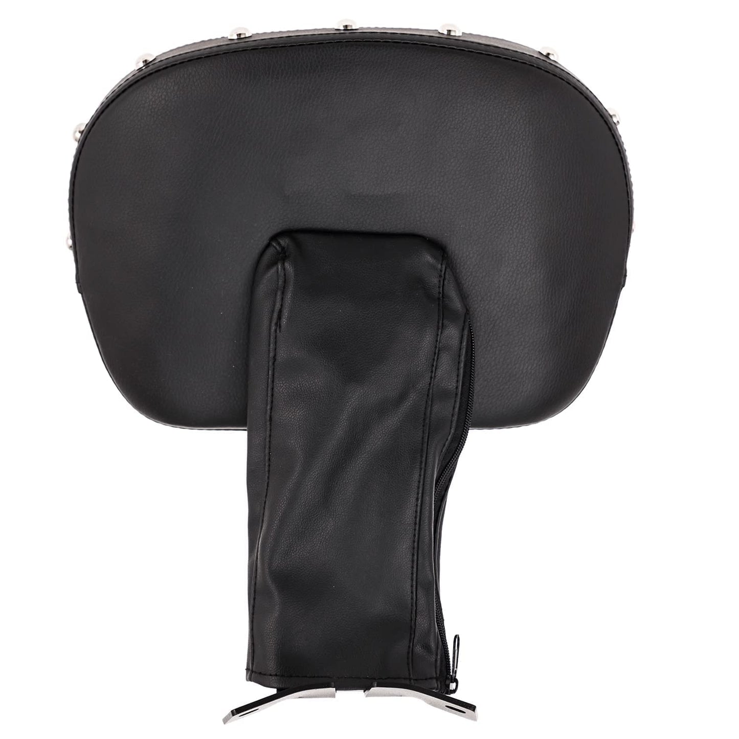 Kinglemc Adjustable Driver Rider Touring Backrest for Harley Fatboy Heritage Softail Classic FLSTC 07-2020 (Black-Studded)