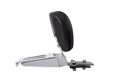 Kinglemc Powersports Sissy Bar with Backrest Luggage Rack for Harley Davidson Deuce 2000-2007 (Silver)