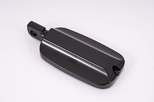 Kinglemc Front Rider Rear Passenger Position Floorboards Footboard Footpeg for Harley Dyna Touring Softail Sportster 883 1200 (Eagle 7.2 * 2.5", Black)