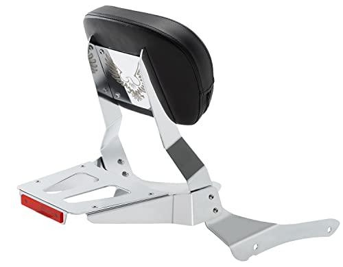 Kinglemc Powersports Sissy Bar with Backrest Luggage Rack for Yamaha Vstar 400 XVS650A Classic 98-2016