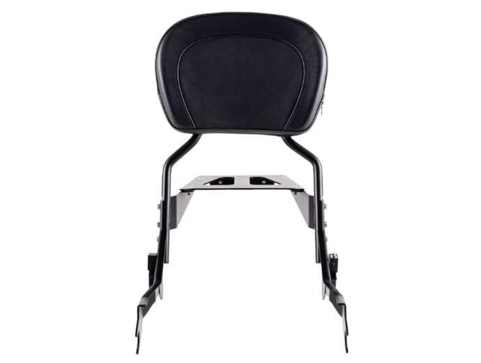 Kinglemc Sissy Bar Passenger Backrest for Harley Davidson Touring Road King Street Glide Road Glide Electra Glide (Fit for 2009-2023 Touring-Non-Adjustable, Black,Non-Studded)