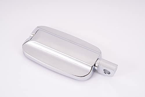Kinglemc Front Rider Rear Passenger Position Floorboards Footboard Footpeg for Harley Dyna Touring Softail Sportster 883 1200 (Eagle 7.2 * 2.5", Silver)