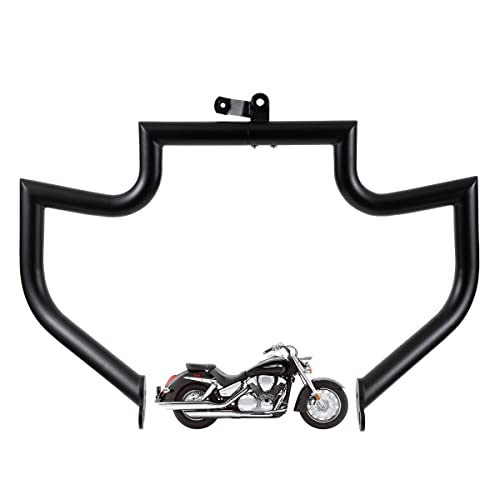 Gamyipp 1.5" Fat Crash Bar Engine Guard Highway Bar for Honda VTX 1300 R S C Models 1300R 1300C (Matte Black)