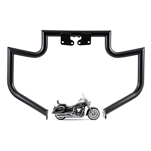 Gamyipp 1.5" Fat Crash Bar Engine Guard Highway Freeway Bar for Yamaha XV 1600 XV 1700 XV1600 XV1700 RoadStar Wild Star Midnight Silverado Warrior (Matte Black)