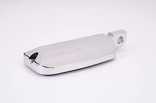 Kinglemc Front Rider Rear Passenger Position Floorboards Footboard Footpeg for Harley Dyna Touring Softail Sportster 883 1200 (Eagle 7.2 * 2.5", Silver)