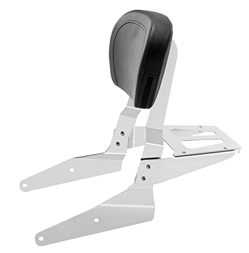 Kinglemc Powersports Sissy Bar with Backrest Luggage Rack for Yamaha Roadstar Warrior XV 1700 XV1700 2002-09(without Stud)