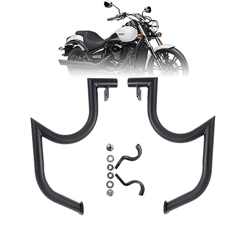 Kinglemc Engine Guard Highway Crash Bar for Kawasaki Vulcan 900 VN900 Classic Custom 2006-2019 (Mustache Style, Matte Black)