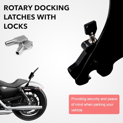 Gamyipp Adjustable One-Piece Sissy Bar Passenger Backrest with Lock for Harley Sportster XL883 XL1200 883 1200 Iron Superlow (Black)