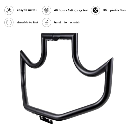 Kinglemc Crash Bar Engine Guard Highway Bar for Harley Davidson Sportster Iron 883 XL883N 2009-22;1200 Custom XL1200C 2004-22;Roadster XL1200R 883 XL883 XL883C '04-08; Superlow XL1200T 14-22 (Black-C)