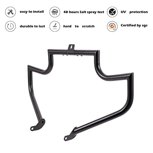 Kinglemc Crash Bar Engine Guard Highway Freeway Bar for Harley Davidson Softail FL Deluxe Fat Boy Slim Heritage Springer Classic Cross Bones 2000-2017(Black)