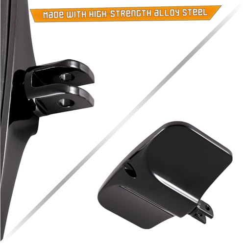 Kinglemc Front Rear Rider Passenger Floorboard FootPeg for Honda, Suzuki, Triumph,CAN-AM, Gold Wing (Skull 7.9 * 4.5", Black)