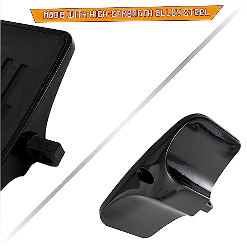 Kinglemc Front Rider Rear Passenger Position Floorboards Footboard Footpeg for Harley Dyna Touring Softail Sportster 883 1200 (Skull 7.9 * 4.5", Black)