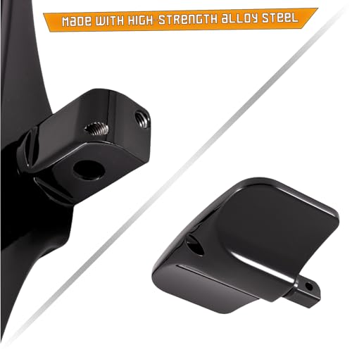 Kinglemc Chome Front Rear Rider Passenger Floorboard FootPeg for Kawasaki (Eagle 7.9 * 4.5", Black)