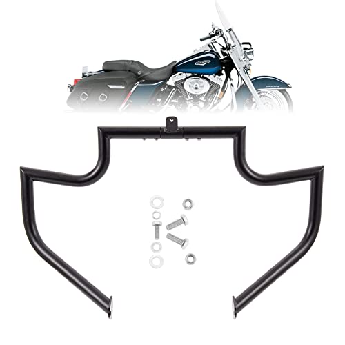Kinglemc Crash Bar Engine Guard Highway Bar for Harley Davidson Touring Road Glide Road King Street Glide Electra Glide CVO and Trike Models 97-08 (Black)