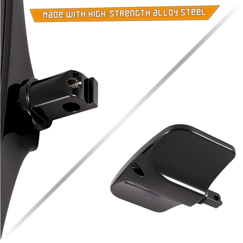 Kinglemc Front Rear Rider Passenger Floorboard FootPeg for Victory/Indian (Eagle, Black)