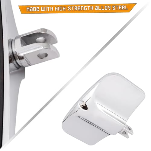 Kinglemc Front Rear Rider Passenger Floorboard FootPeg for Honda, Suzuki, Triumph,CAN-AM, Gold Wing (Skull 7.9 * 4.5", Silver)