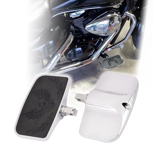 Kinglemc Front Rear Rider Passenger Floorboard FootPeg for Victory/Indian (Eagle, Silver)