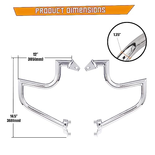 Kinglemc Crash Bar Engine Guard Highway Bar for Harley Davidson XG Models,Street 500 750 XG750 XG500 2015-2020 (Silver)