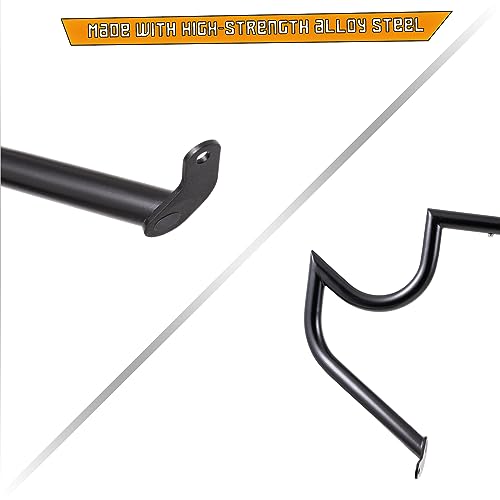 Kinglemc Crash Bar Engine Guard Highway Bar for Harley Davidson 2000-2017 Heritage Softail Fat Boy (Mustache Black)