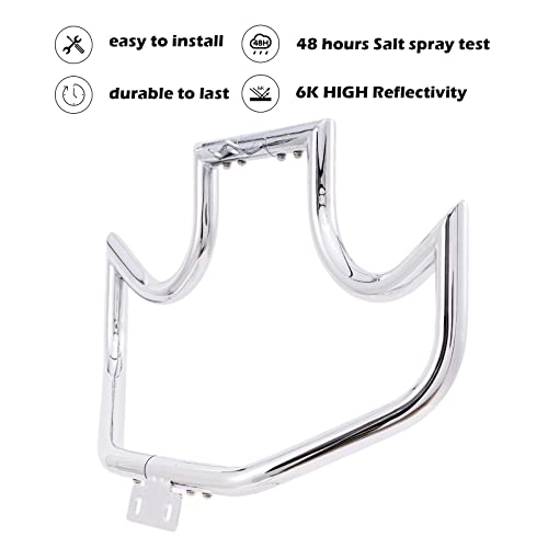 Kinglemc Crash Bar Engine Guard Highway Bar for Harley Davidson Sportster Iron883 XL883N 09-22;1200 Custom XL1200C 04-22;Roadster XL1200R 883 XL883 XL883C 04-08;SuperLow XL1200T 14-22(Mustache Silver)