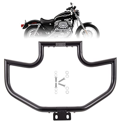 Kinglemc Crash Bar Engine Guard Highway Bar for Harley Davidson Sportster Iron 883 XL883N 2009-22;1200 Custom XL1200C 2004-22;Roadster XL1200R 883 XL883 XL883C '04-08; Superlow XL1200T 14-22(Black)