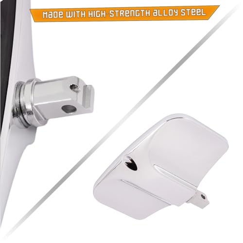 Kinglemc Front Rear Rider Passenger Floorboard FootPeg for Victory/Indian (Eagle, Silver)