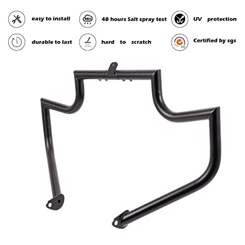 Kinglemc Crash Bar Engine Guard Highway Bar for Harley Davidson Touring Road Glide Road King Street Glide Electra Glide CVO and Trike Models 97-08 (Black)