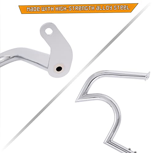 Kinglemc Crash Bar Engine Guard Highway Freeway Bar for Yamaha VStar dragstar 400 650 (Mustache Silver)