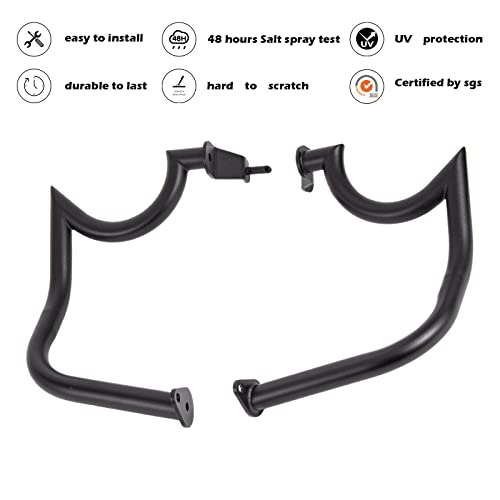 Kinglemc Mustache Engine Guard Highway Crash Bar for Suzuki Boulevard M109 M109R 06-2020 (Mustache Black)