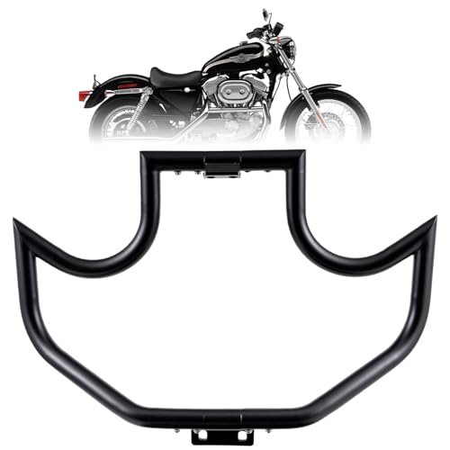 Kinglemc Crash Bar Engine Guard Highway Bar for Harley Davidson Sportster Iron 883 XL883N 2009-22;1200 Custom XL1200C 2004-22;Roadster XL1200R 883 XL883 XL883C '04-08; Superlow XL1200T 14-22 (Black-C)