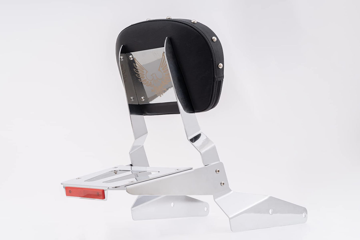 Kinglemc Powersports Sissy Bar with Backrest Luggage Rack for Yamaha Roadstar Warrior XV 1700 XV1700 2002-09(with Stud)