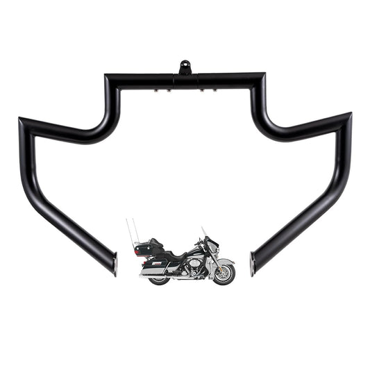 Gamyipp 1.5" Crash Bar Engine Guard Highway Freeway Bar for Harley Davidson Touring Road Glide Road King Street Glide Electra Glide CVO and Trike Models (Fit for 2009-2023 Touring, Matte Black)