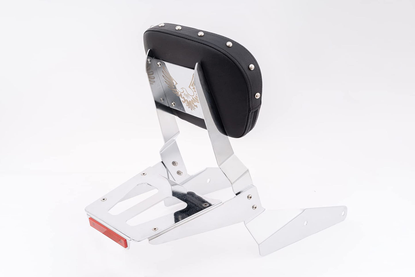 Kinglemc Powersports Sissy Bar with Backrest Luggage Rack for Yamaha Roadstar Warrior XV 1700 XV1700 2002-09(with Stud)