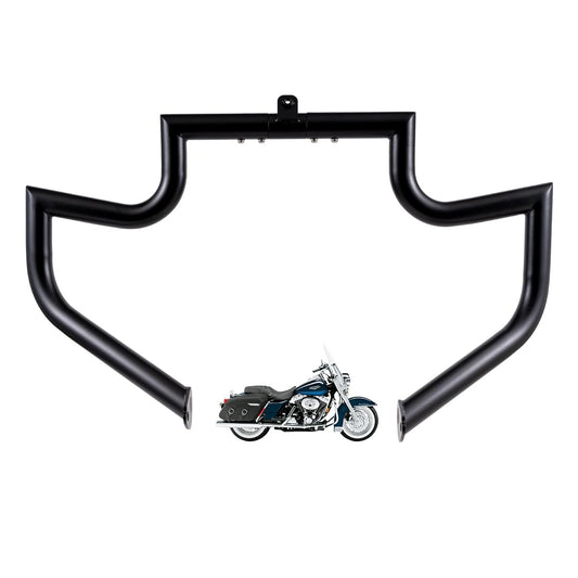 Gamyipp 1.5" Crash Bar Engine Guard Highway Freeway Bar for Harley Davidson Touring Road Glide Road King Street Glide Electra Glide CVO and Trike Models (Fit for 1997-2008 Touring, Matte Black)