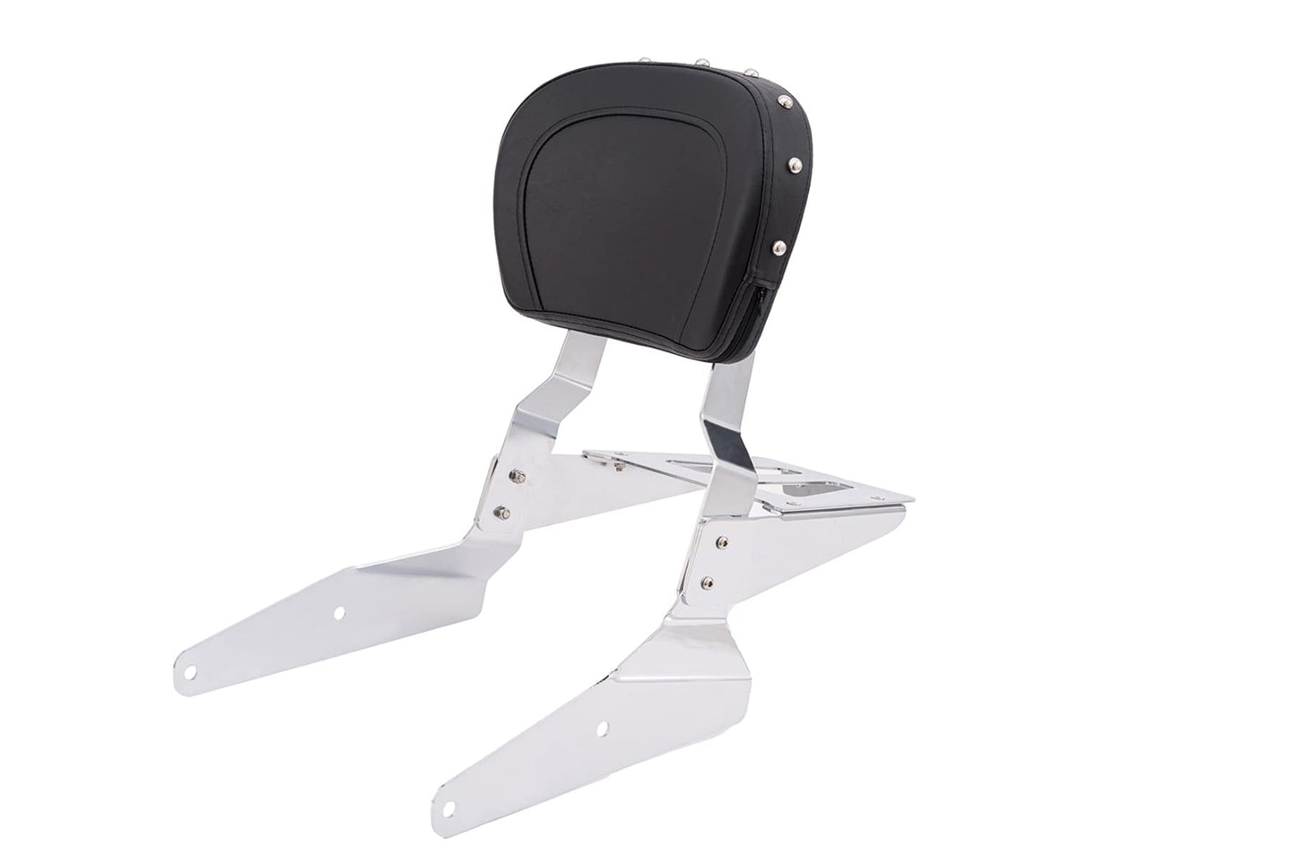 Kinglemc Powersports Sissy Bar with Backrest Luggage Rack for Yamaha Roadstar Warrior XV 1700 XV1700 2002-09(with Stud)