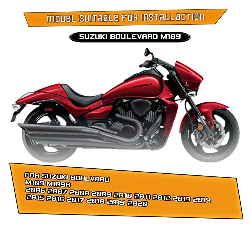 Kinglemc Mustache Engine Guard Highway Crash Bar for Suzuki Boulevard M109 M109R 06-2020 (Mustache Black)