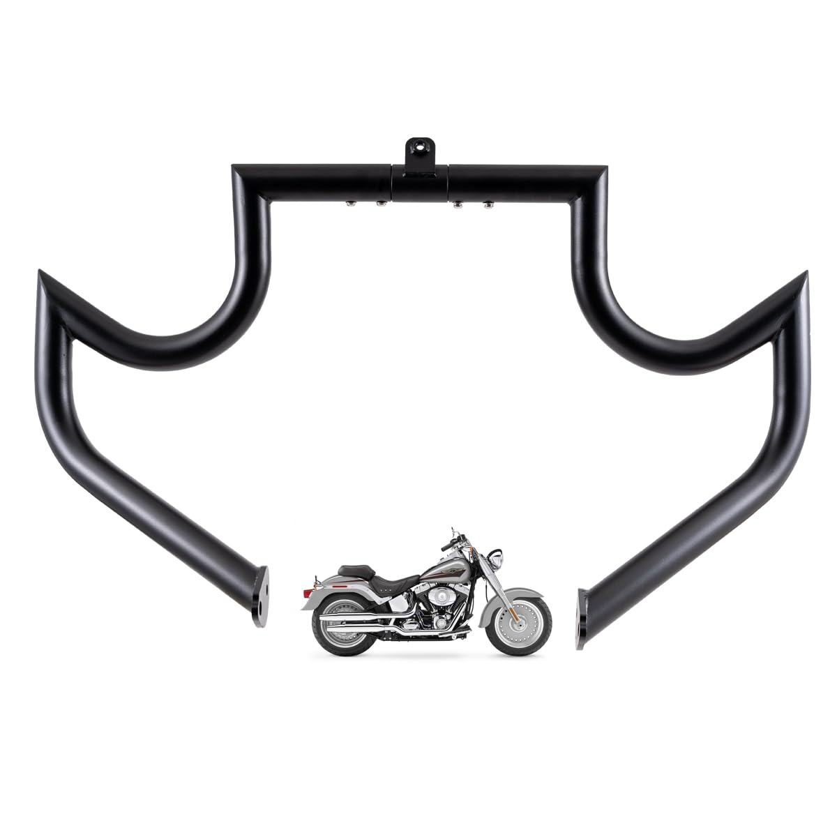 Gamyipp 1.5" Crash Bar Engine Guard Highway Freeway Bar for Harley Davidson Touring Road Glide Road King Street Glide Electra Glide CVO and Trike Models (Fit for 1997-2008 Touring, Matte Black-C)
