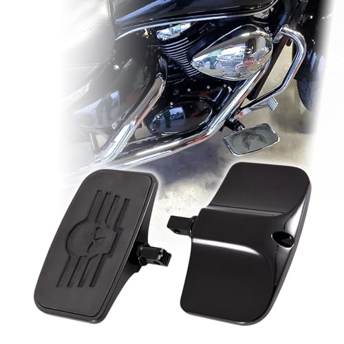 Kinglemc Front Rear Rider Passenger Floorboard FootPeg for Victory/Indian (Skull, Black)