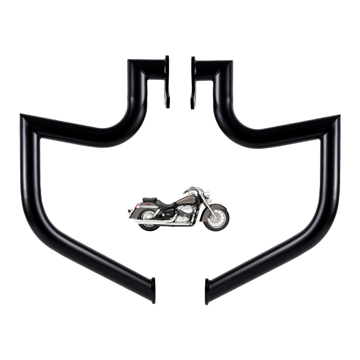 Gamyipp 1.5" Crash Bar Engine Guard Highway Bar for Honda VT750C VT750CSE Shadow Aero; VT750C2B Shadow Phantom; VT750CA Shadow Aero ABS; VT750C2 Shadow Spirit; VT750C2B Phantom (Matte Black)