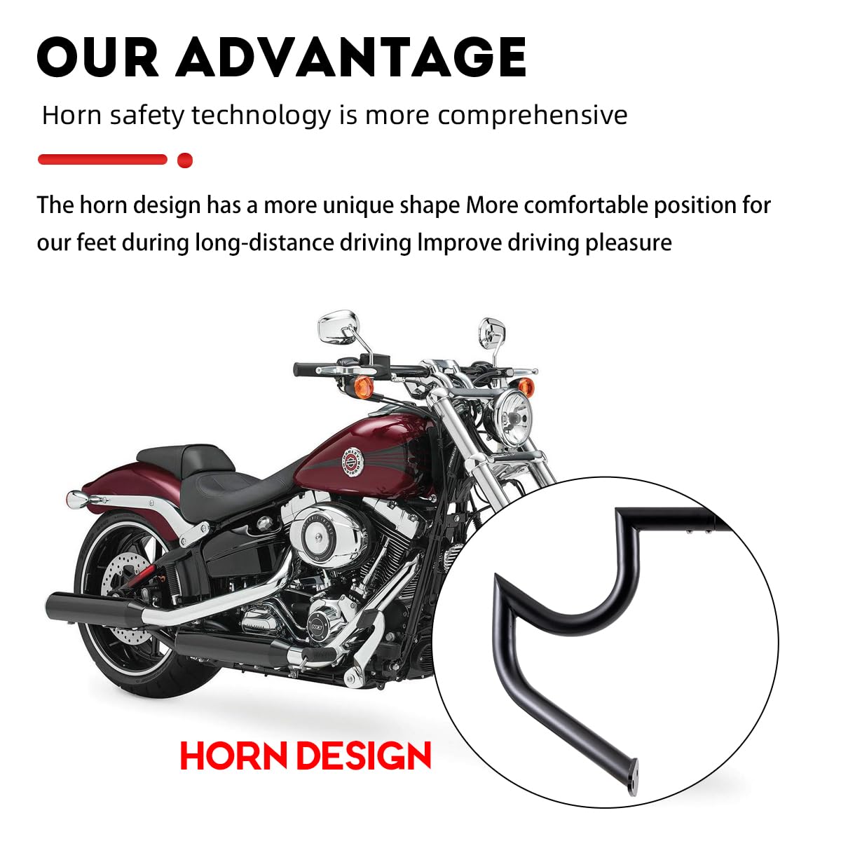 Gamyipp 1.5" Crash Bar Engine Guard Highway Freeway Bar for Harley Davidson Touring Road Glide Road King Street Glide Electra Glide CVO and Trike Models (Fit for 1997-2008 Touring, Matte Black-C)