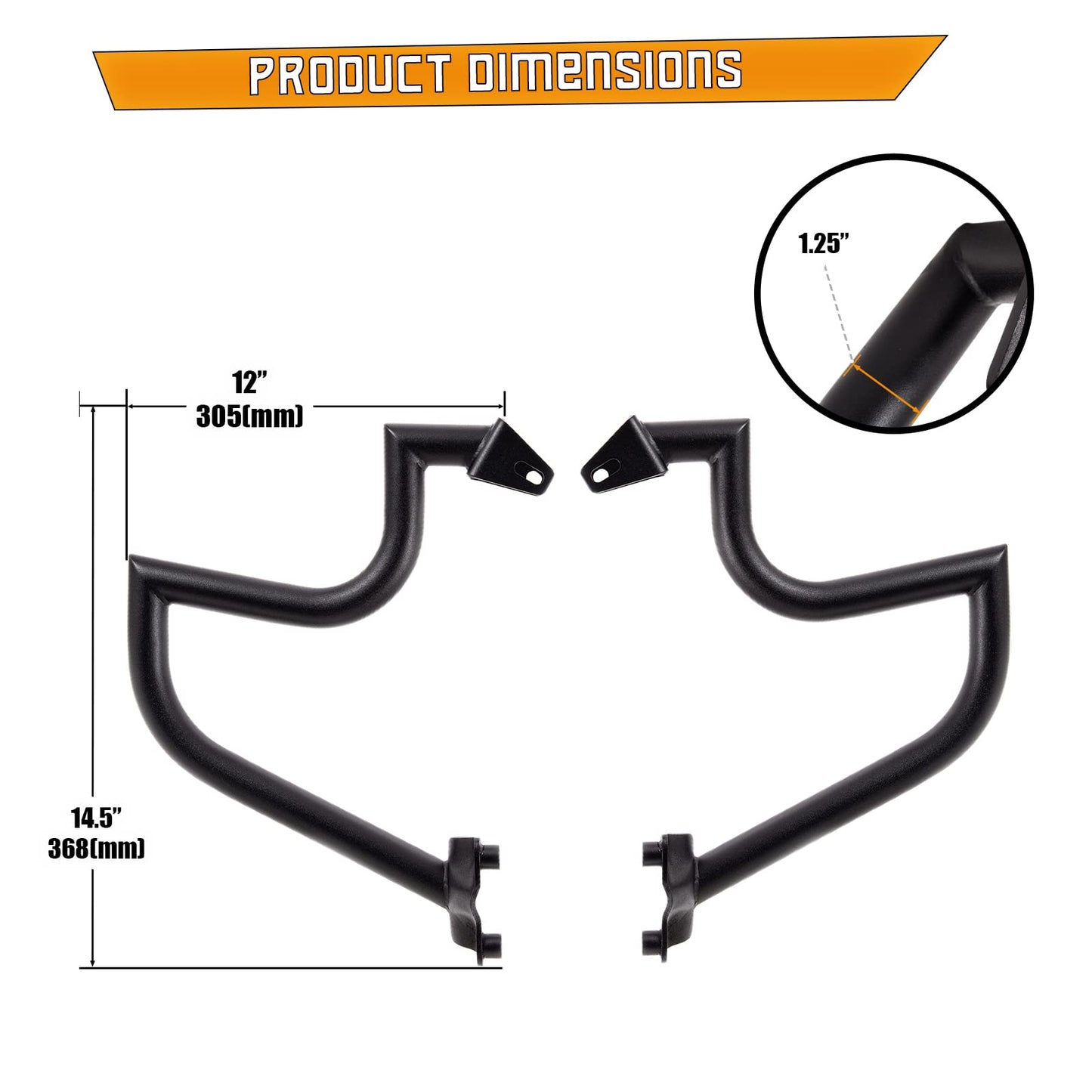 Kinglemc Crash Bar Engine Guard Highway Bar for Harley Davidson XG Models,Street 500 750 XG750 XG500 2015-2020(Black)