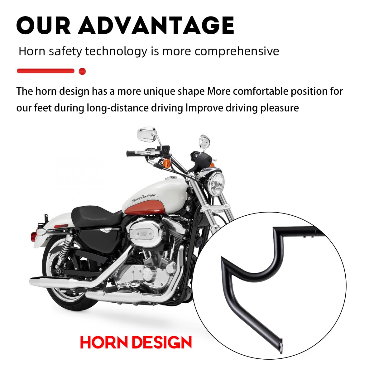 Gamyipp 1.5" Crash Bar Engine Guard Highway Freeway Bar for Harley Davidson Touring Road Glide Road King Street Glide Electra Glide CVO and Trike Models (Fit for 2009-2023 Touring, Matte Black-C)