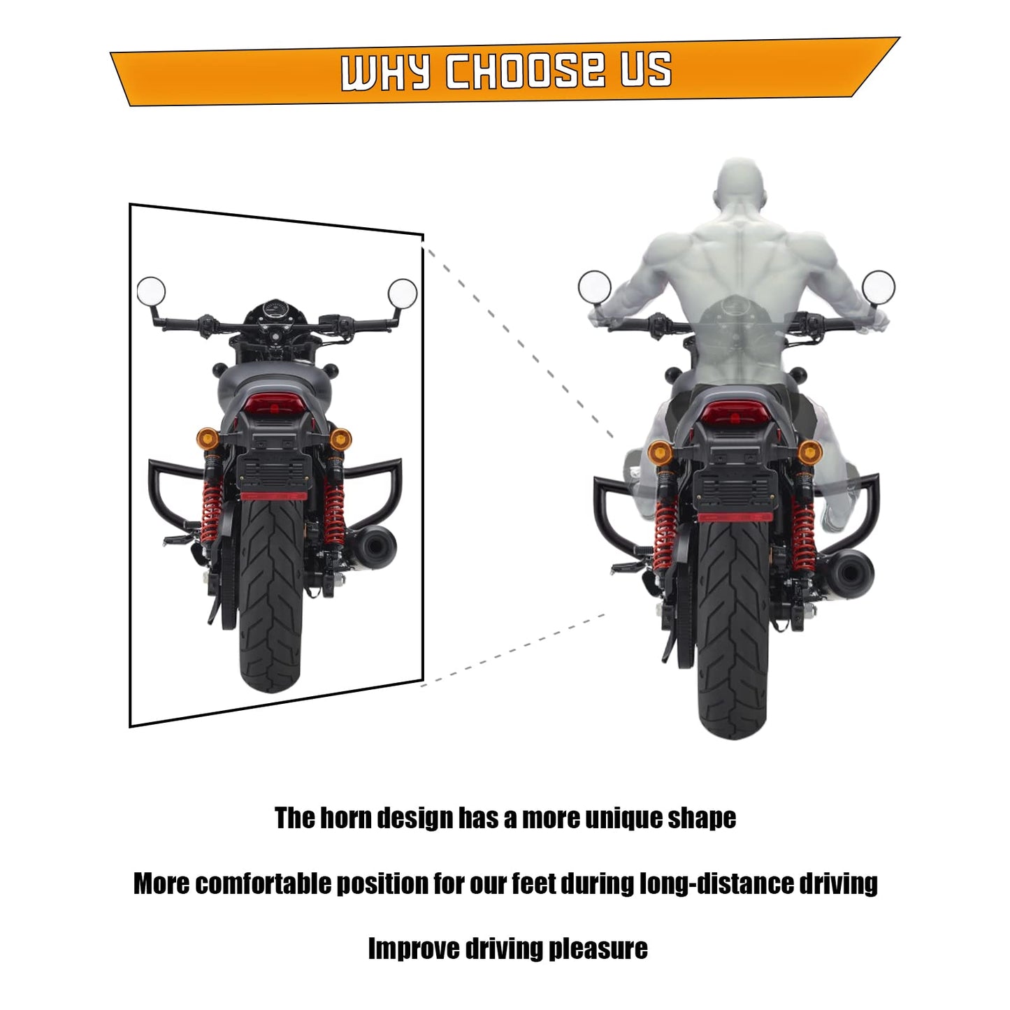 Kinglemc Crash Bar Engine Guard Highway Bar for Harley Davidson XG Models,Street 500 750 XG750 XG500 2015-2020(Black)