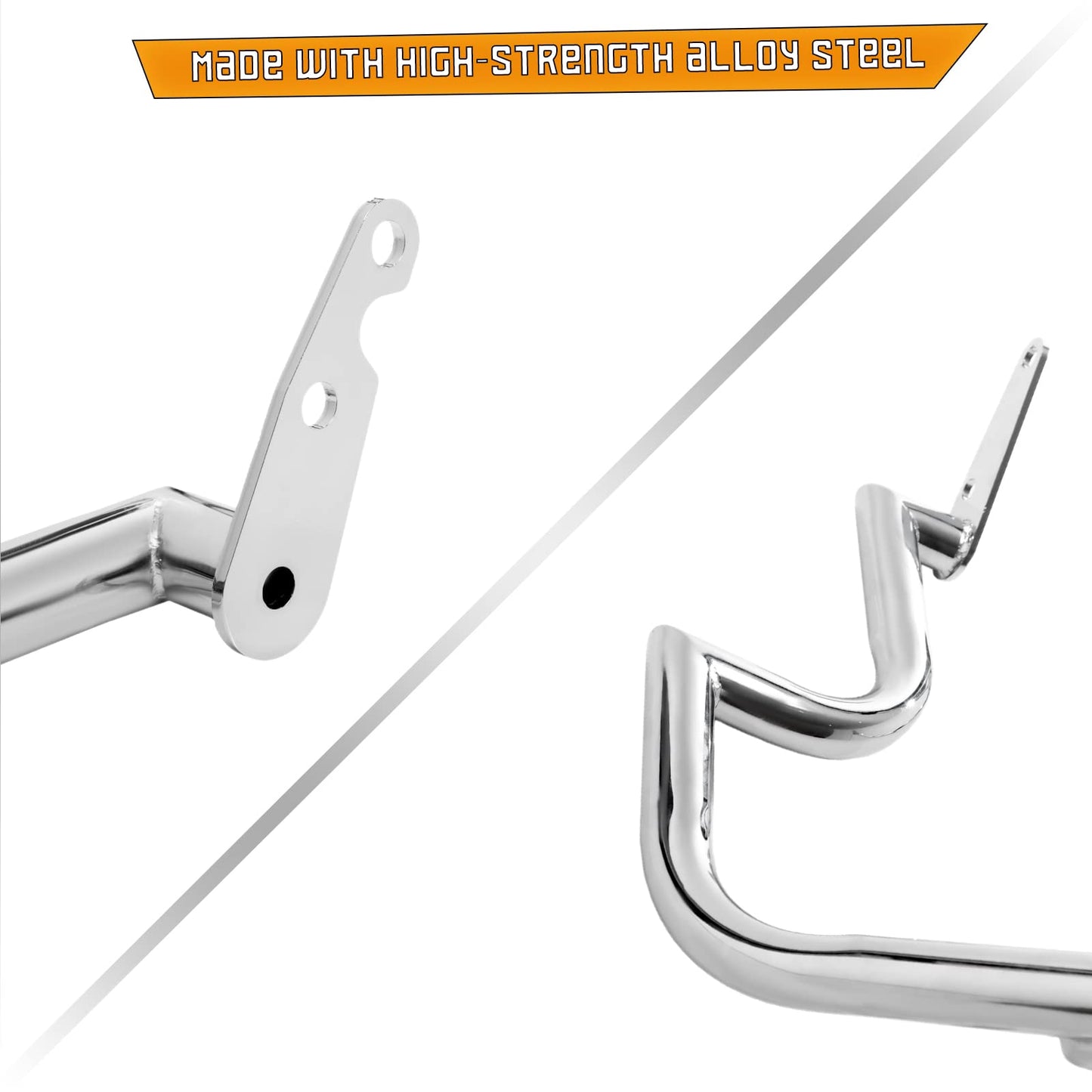 Kinglemc Engine Guard Highway Freeway Crash Bar for Yamaha Vstar Xvs 1100 Classic Custom Silverado(Silver)