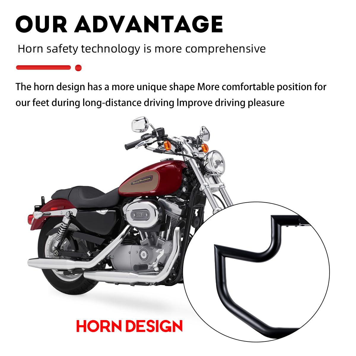 Gamyipp 1.5" Crash Bar Engine Guard Highway Freeway Bar for Harley Davidson Sportster Iron 883 XL883N 2009-22;1200 Custom XL1200C 2004-22;Roadster XL1200R XL883 '04-08; Superlow XL1200T 14-22 (Black)
